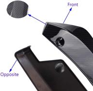 🚗 universal carbon fiber/black rear bumper diffuser side fender skirt lip splitter canard protectors - 1 pair logo