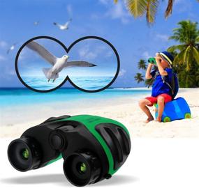 img 1 attached to Compact Shockproof Binocular for Boys Age 5-10: Perfect Toys for Kids! Great 4-7 Year Old Boys Birthday Present, 8x21 Green
