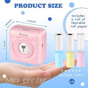 img 3 attached to Mini Thermal Photo Printer Portable Photo Printer Wireless POS Thermal Printer Image Picture Printer Memo Receipt Paper Thermal Printer With 6 Pieces Printing Papers For Mobile Phone (Pink)