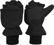 🧤 n'ice caps kids thinsulate lined winter glove - convertible fingerless to mitten for extra warmth logo