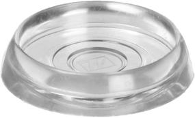 img 3 attached to 🪑 SoftTouch Clear Vinyl Furniture Caster Cups - 1-3/8 Inch Round Size, 4 Pack