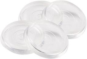 img 4 attached to 🪑 SoftTouch Clear Vinyl Furniture Caster Cups - 1-3/8 Inch Round Size, 4 Pack