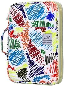 img 4 attached to 🖍️ YOUSHARES 96 Slots Colored Pencil Case: Organize Prismacolor Watercolor Coloring Pencils & Gel Pens with Large Capacity Zipper Bag for Students & Artists