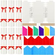 🎉 christmas crackers diy: 24 pack no-snap party favors & hats, jokes included! logo