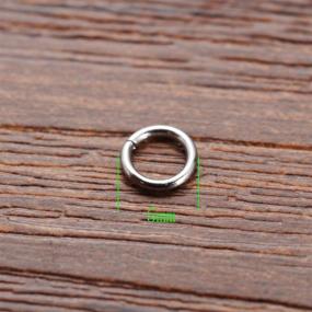 img 1 attached to 💍 500 HOUSWEETY Stainless Steel Open Jump Rings - 5mm Dia. Findings