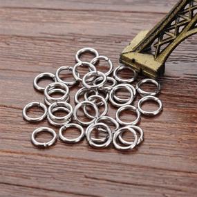 img 2 attached to 💍 500 HOUSWEETY Stainless Steel Open Jump Rings - 5mm Dia. Findings