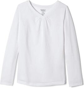 img 4 attached to 👚 French Toast Long Sleeve V-Neck Tee for Girls