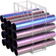 📁 organize and display up to 20 vinyl rolls with our acrylic vinyl roll storage rack logo