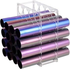 img 4 attached to 📁 Organize and Display Up to 20 Vinyl Rolls with our Acrylic Vinyl Roll Storage Rack