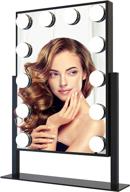 impressions hollywood tri tone xl makeup mirror: enhance your beauty with 12 led bulbs, black vanity dressing mirror with 360° swivel logo