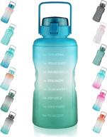 💦 stay hydrated with seekua large 1 gallon water bottle - 128 oz big water jug with straw, motivational time marker reminder, and leakproof design for camping, sports, workouts and outdoor activities logo