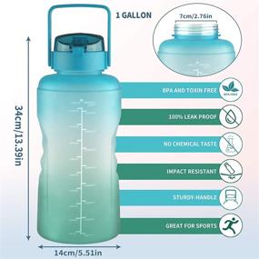 img 3 attached to 💦 Stay Hydrated with Seekua Large 1 Gallon Water Bottle - 128 OZ Big Water Jug with Straw, Motivational Time Marker Reminder, and Leakproof Design for Camping, Sports, Workouts and Outdoor Activities