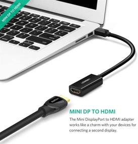 img 3 attached to Адаптер UGREEN Mini DisplayPort к HDMI для MacBook Pro, Surface Pro, Chromebook - конвертер Thunderbolt 2.0 к HDMI для женского разъема.