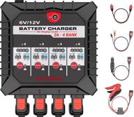 ⚡ efficient 4-bank marine battery charger: autogen 8-amp fully-automatic smart charger for 6v and 12v batteries with temperature compensation logo