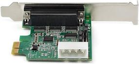 img 2 attached to 🔌 StarTech.com карта адаптера RS232 Serial PCIe - Карта контроллера хоста с 4 портами Serial - Карта расширения DB9 - Windows и Linux - 16950 UART - PEX4S953