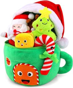 img 3 attached to My First Baby Christmas Toys: teytoy 6-Piece Santa's Christmas Gift Playset for Infants - Ideal Christmas Decoration, Kids Party Favors for Boys and Girls