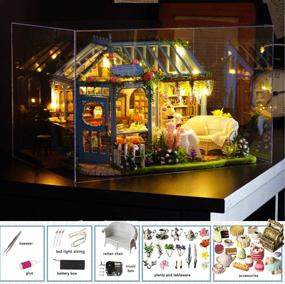 img 2 attached to MAGQOO Wooden Dollhouse Furniture Set