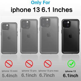 img 3 attached to 📱 ANTSHARE iPhone 13 Case 5G, Waterproof IP68 Full Body Heavy Duty Protective Case with Built-in Screen Protector, Dustproof Shockproof Rugged Case for iPhone 13 6.1 inches (2021 New)