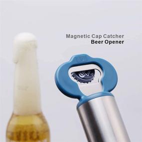 img 3 attached to 🍷 KITCHENDAO Multipurpose Wine Corkscrew Opener: Effortless Twisting, Built-in Beer Bottle Opener, and Magnetic Cap Catcher - Stainless Steel Screw, Easy Storage