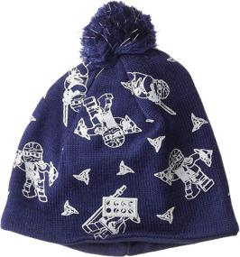 img 3 attached to 🧢 LEGO Wear Boys Kid's Fleece-Lined Wool Knit Printed Hat with Reflective Pom Pom & Detail: Warm and Stylish Headwear for Boys