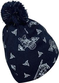 img 2 attached to 🧢 LEGO Wear Boys Kid's Fleece-Lined Wool Knit Printed Hat with Reflective Pom Pom & Detail: Warm and Stylish Headwear for Boys