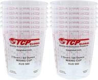 🎨 custom shop - pack of 12-64 oz. graduated paint mixing cups (2 quart) - cups with calibrated mixing ratios - 80-fluid ounce capacity for epoxy resin logo