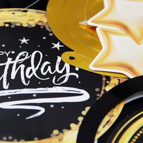 img 3 attached to 🎉 Happy 70th Birthday Party Decorations - Set of 16 Ceiling Hanging Swirls in Silver, Black, and Gold Foil Streamers - Premium Birthday Party Supplies