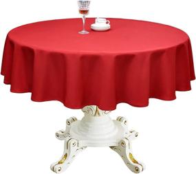 img 4 attached to 🌊 Romanstile Waterproof Tablecloth: Durable Polyester + Water Resistance