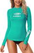 axesea long sleeve active rashguard shirt surf swimwear women's clothing logo