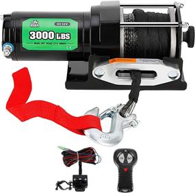 img 4 attached to 3000-lb. Load Capacity Electric Winch Kit with Synthetic Rope, Wireless Handheld Remote and Corded Control for Off-Road ATV Towing - Includes Hawse Fairlead