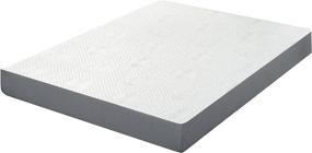 img 1 attached to 🛏️ Olee Sleep Full Size 6 Inch Gray Ventilated Gel Infused Memory Foam Mattress, CertiPUR-US Certified