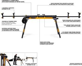 img 3 attached to 🛠️ ToughBuilt Miter Saw Stand TB-S550: Universal Tool Mounts with Extending Work Supports, Work Stops, and Quick Release Tool Mounts