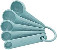 🥄 kitchenaid measuring spoons set - 5 pieces, aqua sky logo