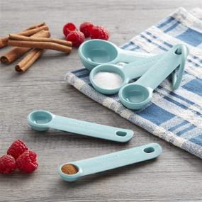 img 1 attached to 🥄 KitchenAid Measuring Spoons Set - 5 Pieces, Aqua Sky