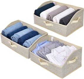 img 4 attached to 📦 GRANNY SAYS Beige Shelf Storage Baskets - Closet Organizers and Trapezoid Bins (3-Pack)
