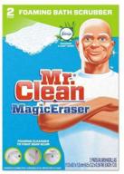 mr. clean pag27141 magic eraser bathroom scrubber 2-pack, white logo