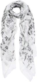 img 2 attached to Stylish Frayed Women's Accessories: Elegant Anchor Rudder Print Perfect for Fashion-forward Admirers