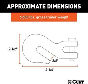 img 2 attached to 🔗 CURT 81438 3/8-Inch Forged Steel Clevis Grab Hook, 6,600 lb Work Load, 1/2-Inch Pin for Enhanced SEO