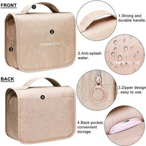 img 1 attached to 💄 Portable Hanging Travel Toiletry Bag for Women - SellyFelly Cosmetic Makeup Organizer Kit with Hook