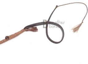 img 1 attached to Authentic Indiana Jones Style 7ft 8 Plait Natural Tan Brown Leather Bullwhip - Genuine Cowhide Leather Whip for Real Adventurers