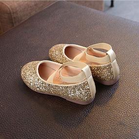 img 2 attached to Glitter Ballet Flats for Girls - Ballerina Mary Jane Shoes, Perfect for Princess Wedding Dresses - YIBLBOX