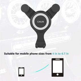 img 2 attached to 📱 Universal Air Vent Car Phone Mount for Mercedes-Benz A/B/C/E/S-Class, Ford Mustang, Mini Countryman/Cooper s - Easy-to-Use Mobile Holder with Automatic Locking