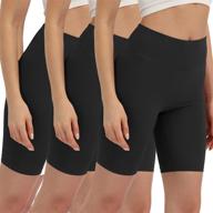 🩳 ododos high waisted women's shorts, ultra-soft lightweight basic shorts-5" / 8" inseam logo
