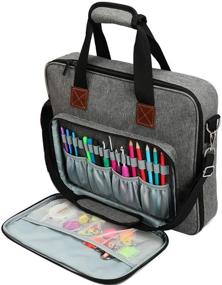 img 1 attached to 🧵 Upgrade Your Embroidery Game with the Nuberlic 18-in-1 Embroidery Bag & Starter Kit: Hoops, Needles, Cloth, Scissors & More!