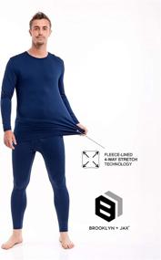 img 2 attached to Ultra Soft Thermal Underwear Winter Fleece Sports & Fitness and Other Sports