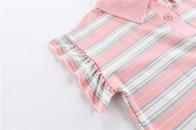 img 1 attached to 👗 Mud Kingdom Little Girls Polo Dresses: Stylish Turn Down Collar, Short Sleeve Stripe Collection