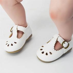 img 3 attached to 👶 E-FAK Baby Girls Mary Jane Flats with Bowknot - Non-Slip Toddler First Birthday Outfit Girl First Walkers - Princess Wedding Dress Shoes