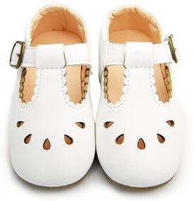 img 2 attached to 👶 E-FAK Baby Girls Mary Jane Flats with Bowknot - Non-Slip Toddler First Birthday Outfit Girl First Walkers - Princess Wedding Dress Shoes