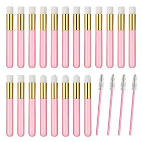 img 4 attached to 🧼 Ahier 24 PCS Lash Shampoo Brushes Set: Deep Clean Eyelash Extensions, Remove Blackheads and Cleanse Pores with 20 Cleaning Brushes - Includes 4 Eyelash Brushes - Pink