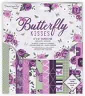 🦋 dovecraft premium butterfly kisses fsc 8x8 paper pack - multicolored, one size logo